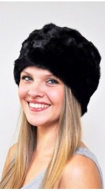 Mink fur hat - Created with black mink fur remnants